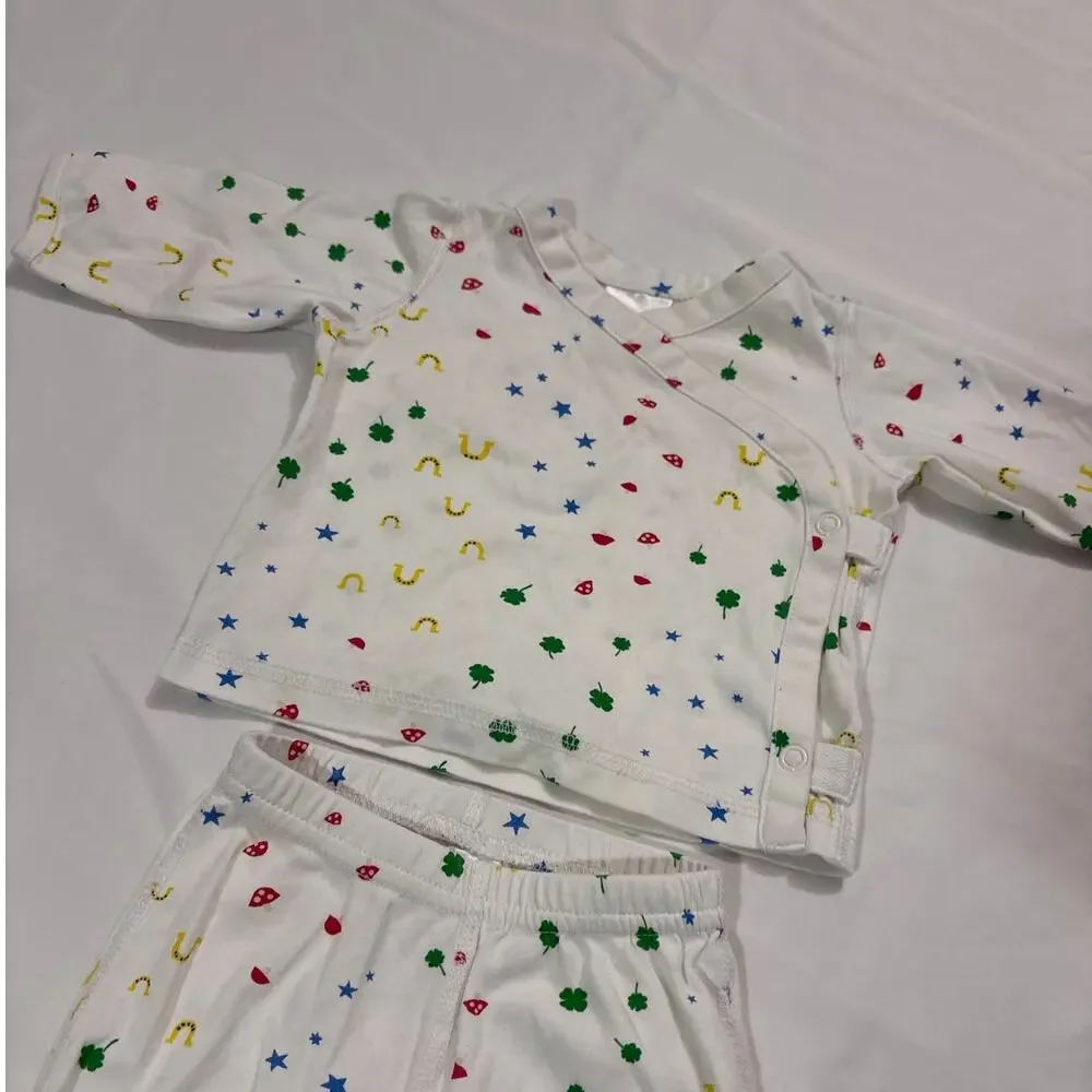 Hanna Andersson Baby 0-3M Saint Patrick Theme March Printed Outfit Pajamas - Picture 2 of 5